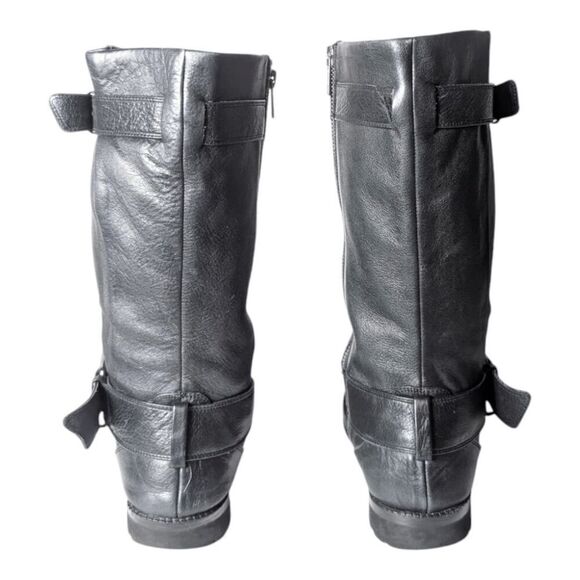 GENTLE SOULS Black Leather Buckled Boot Size 6.5M - Picture 5 of 9